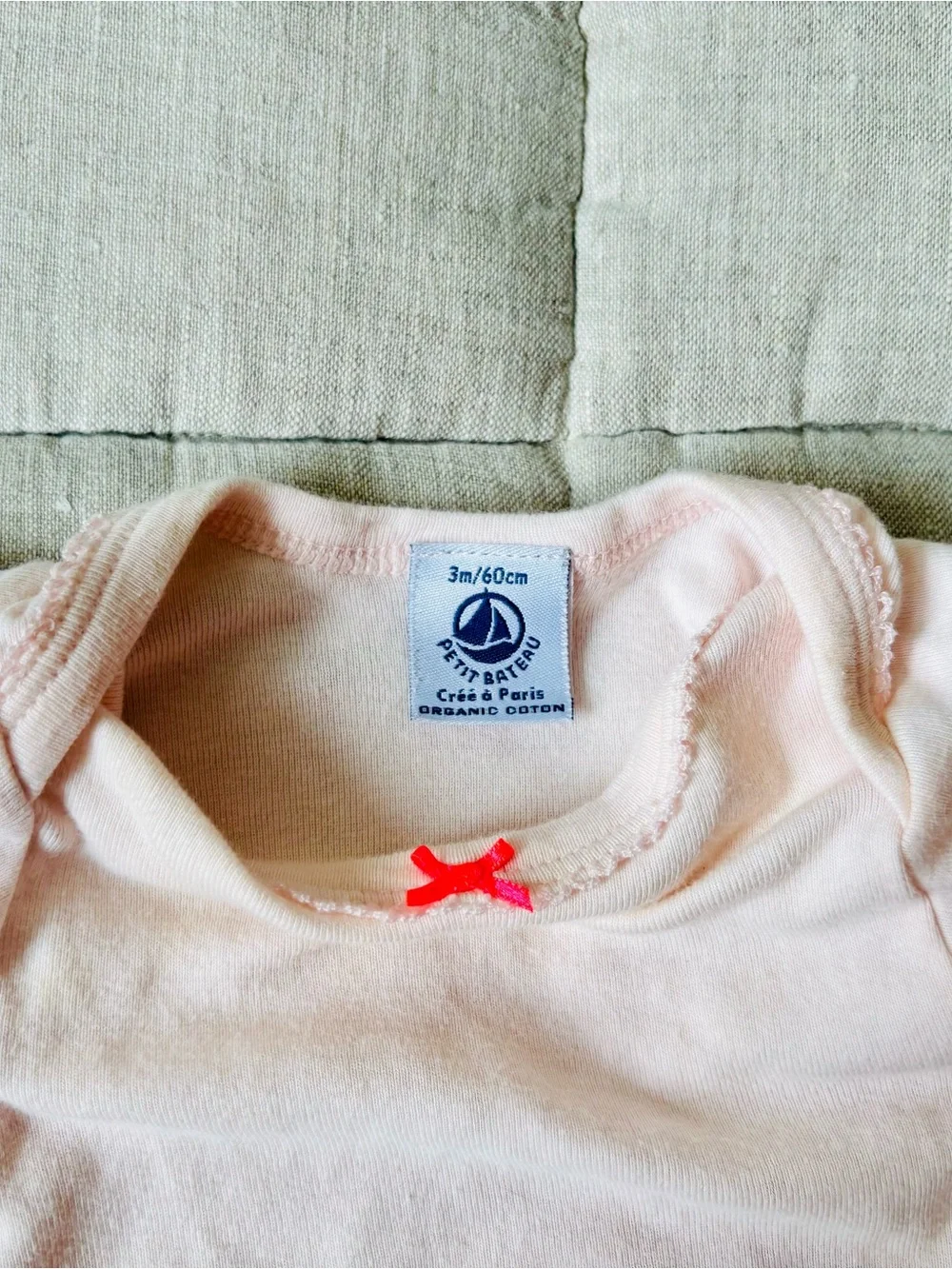 Petit Bateau Pink and Light Pink Short-Sleeve Baby Bodysuits, 0-3m